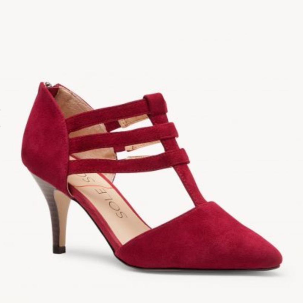 NEW SOLE SOCIETY leather high heels